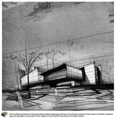20 Contoh Gambar Sketsa Bangunan Arsitektur Jurnal 
