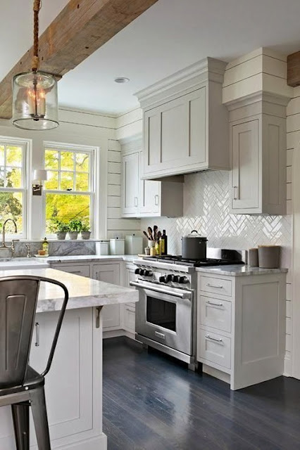 light grey farmhouse kitchen cabinets