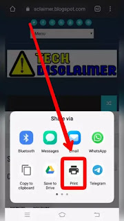 Print button in mobile