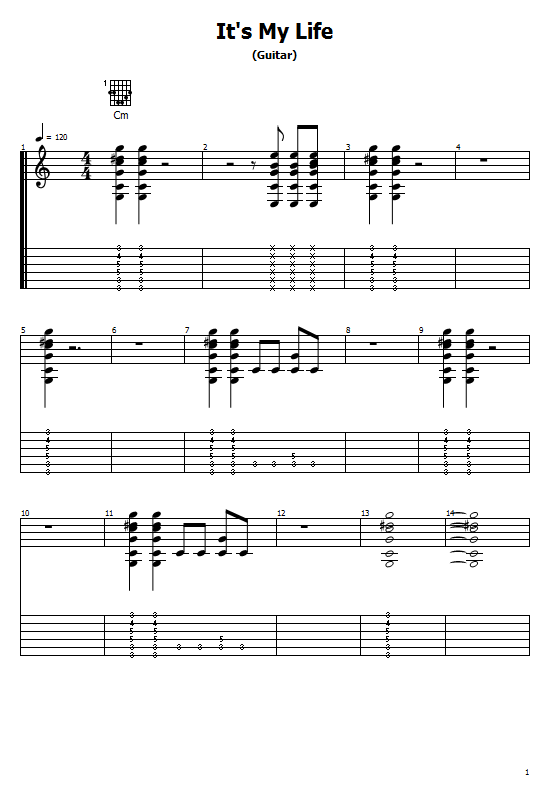 It S My Life Tabs Bon Jovi How To Play It S My Life On Guitar Bon Jovi It S My Life Tabs Bon Jovi It S My Life Chords Bon Jovi It S My Life