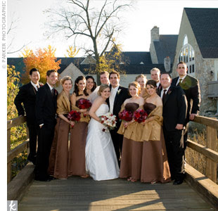  Silk Dress on Fall Bridesmaids Dress In Brown Silk With Silk Wrap