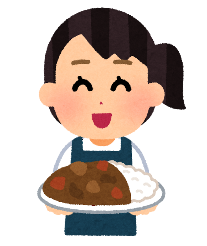 カレー屋の店員のイラスト 女性 かわいいフリー素材集 いらすとや