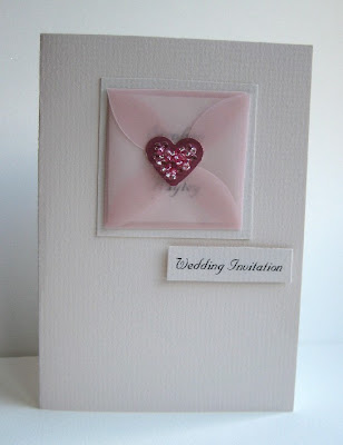 Wedding Invitations Pink Hearts Vellum