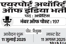 एयरपोर्ट अथॉरिटी ऑफ इंडिया में अप्रेंटिस के 197 पदों पर भर्ती; स्टाइपेंड 15,000 से ज़्यादा (Airport Authority of India recruits 197 apprentice posts; Stipend is more than Rs 15,000)