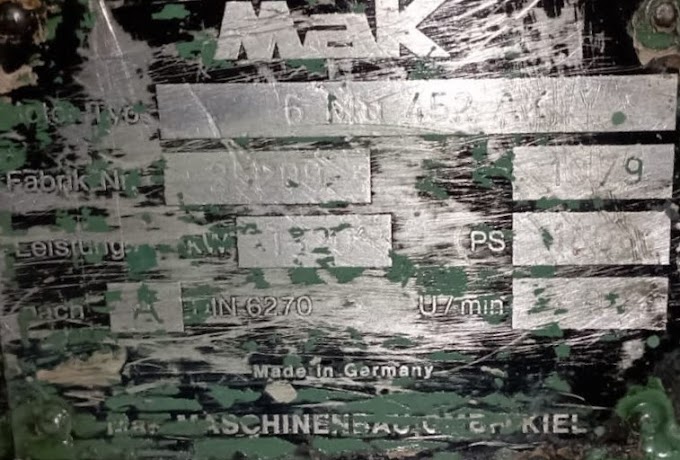 MAK 6MU 452 AK MARINE ENGINE