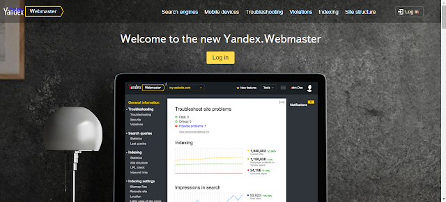 Cara submit blog/situs ke Yandex Terbaru