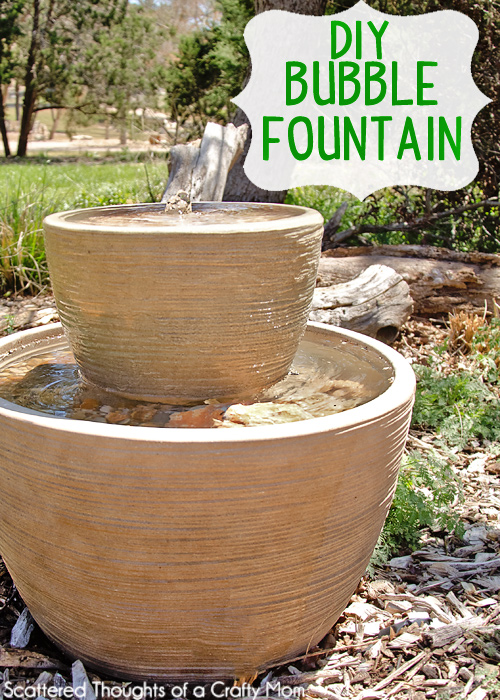 Scattered Thoughts of a Crafty Mom: DIY Bubble Fountain in a Pot