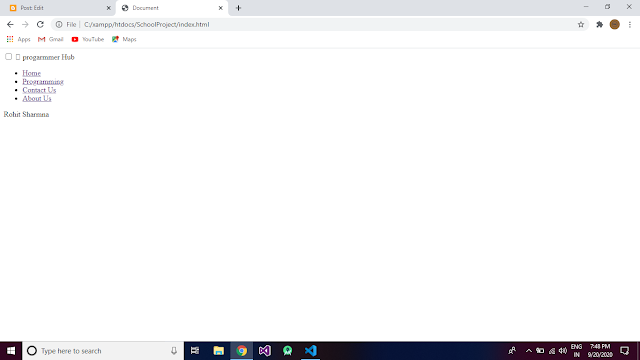 How to create a responsive menu bar or navigation bar in html & css || Programmer Hubs just for Programmer|| Rohit Sharma 