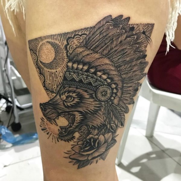 Tatuagem de Lobo - 98 ideias para se inspirar