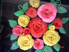 Polymer clay Roses  made by me