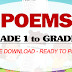 POEMS for Grade 1 to Grade 6 (Free Download)