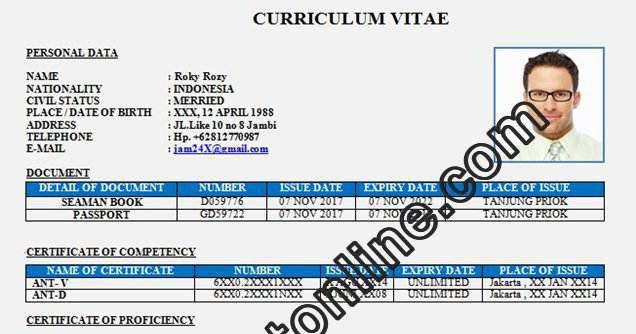 Contoh Cv Lamaran Kerja Lewat E-mail - Contoh Top