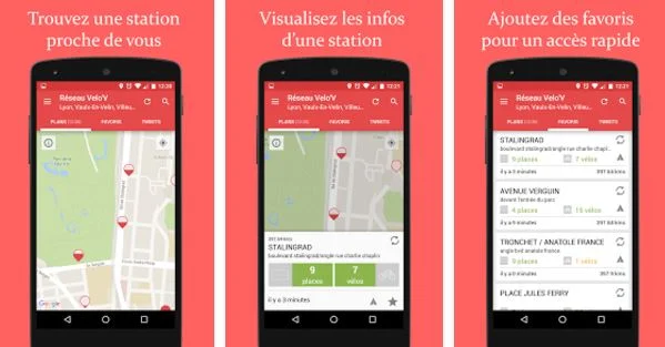 Application mobile Lyon Velo'v