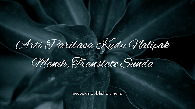 Arti Paribasa Kudu Nalipak Maneh, Translate Sunda