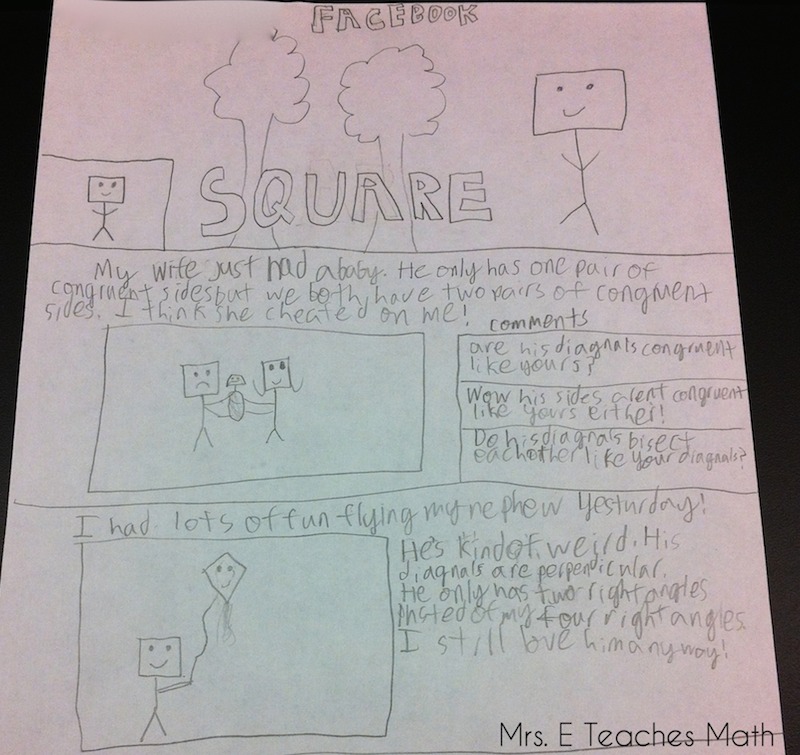 worksheet geometry fun Math Quadrilateral Project Mrs. E  Teaches Awesome