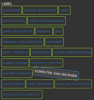 Cara Membuat Widget Label dengan Tampilan Cloud yang Unik