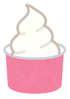 ソフトクリームのイラスト（カップ）