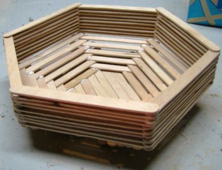 Gambar Mangkok  Segi 6 Stick Es Krim Hexagonal Bowl 