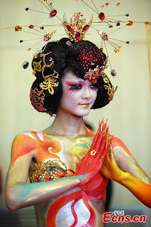 Chinese Body Painting Women