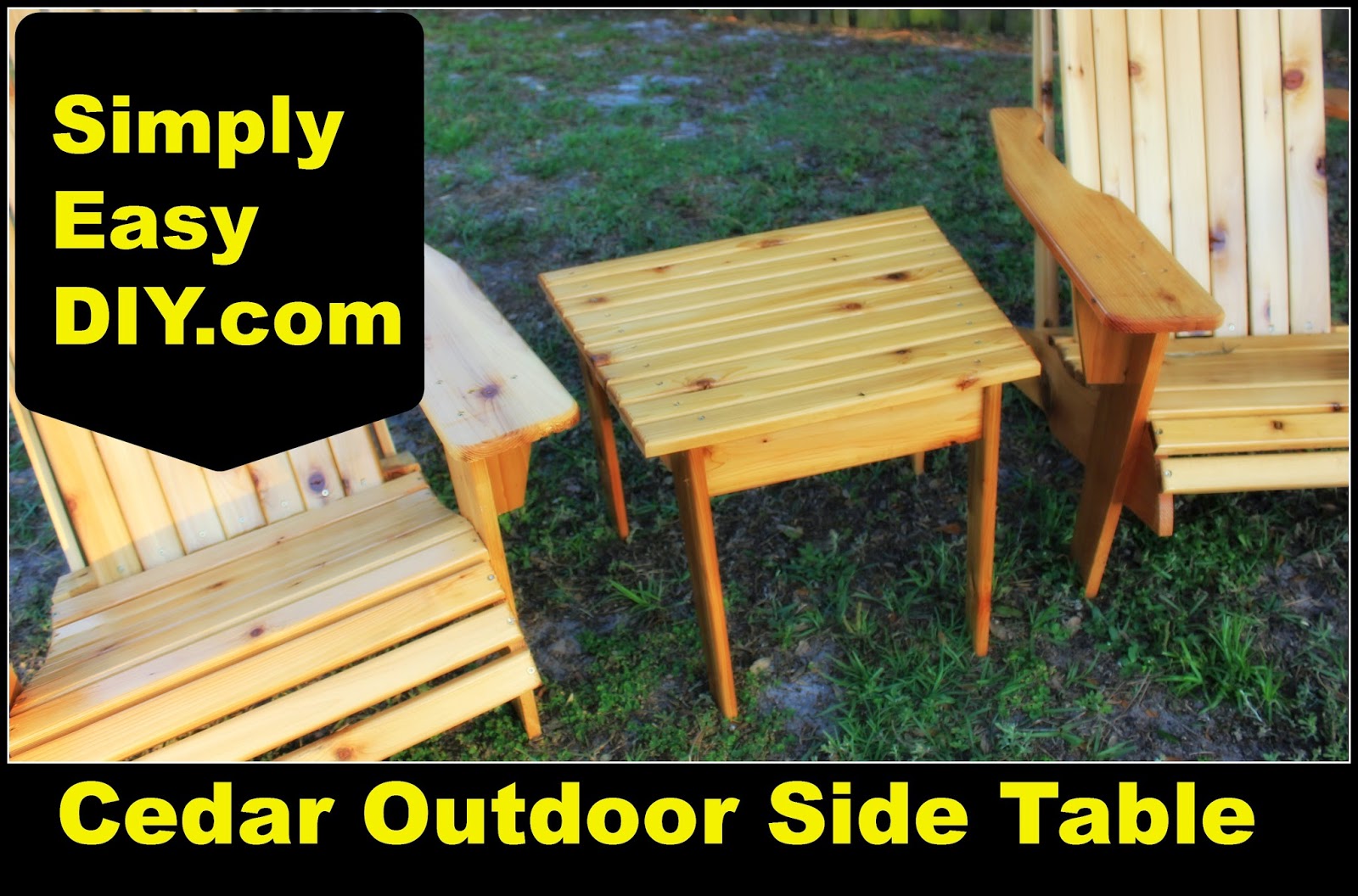 Cedar Adirondack Style Side Table