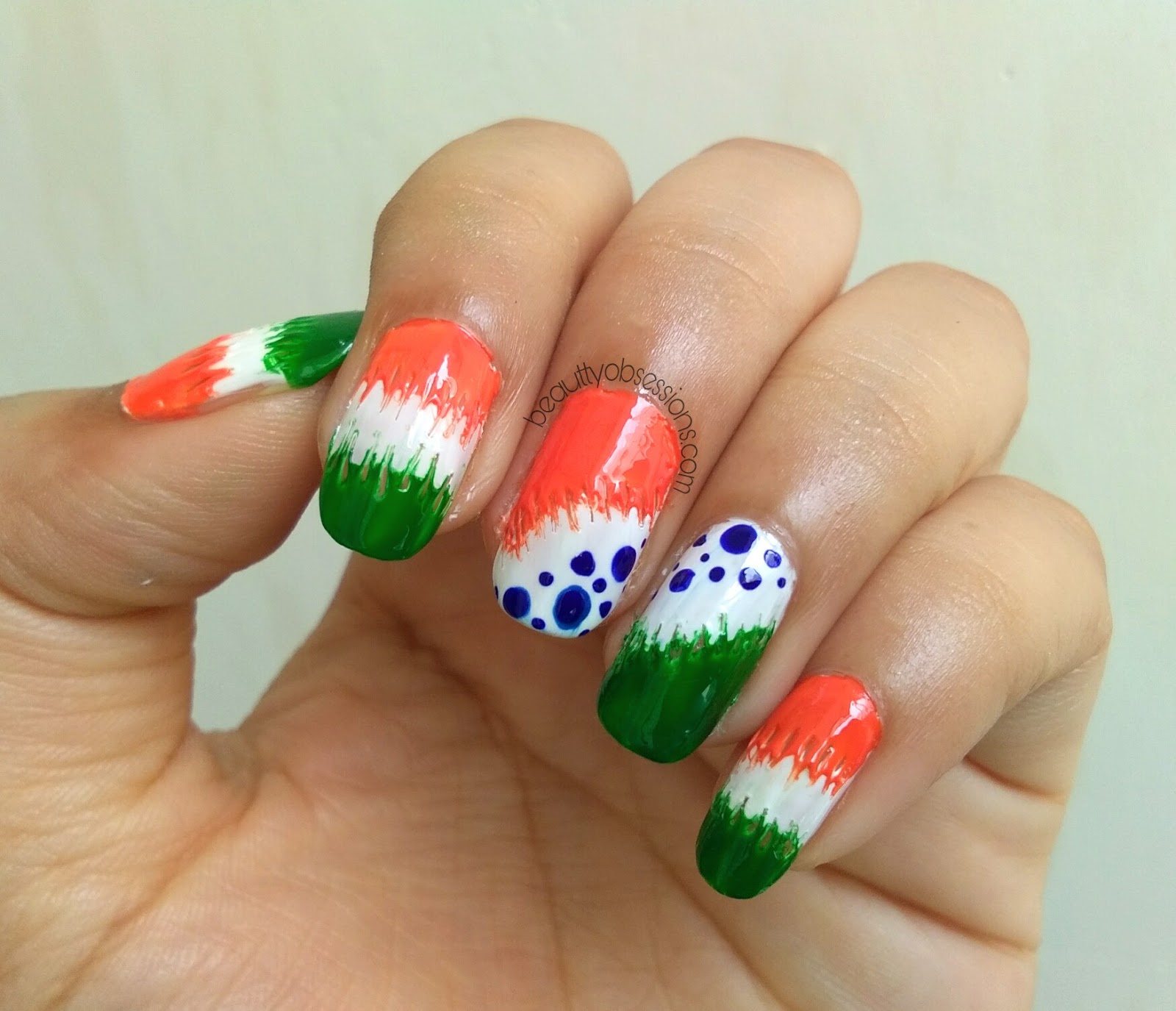 Independence day nail art| Independence day draw | republic day india |Indian  flag nailart #nailart - YouTube