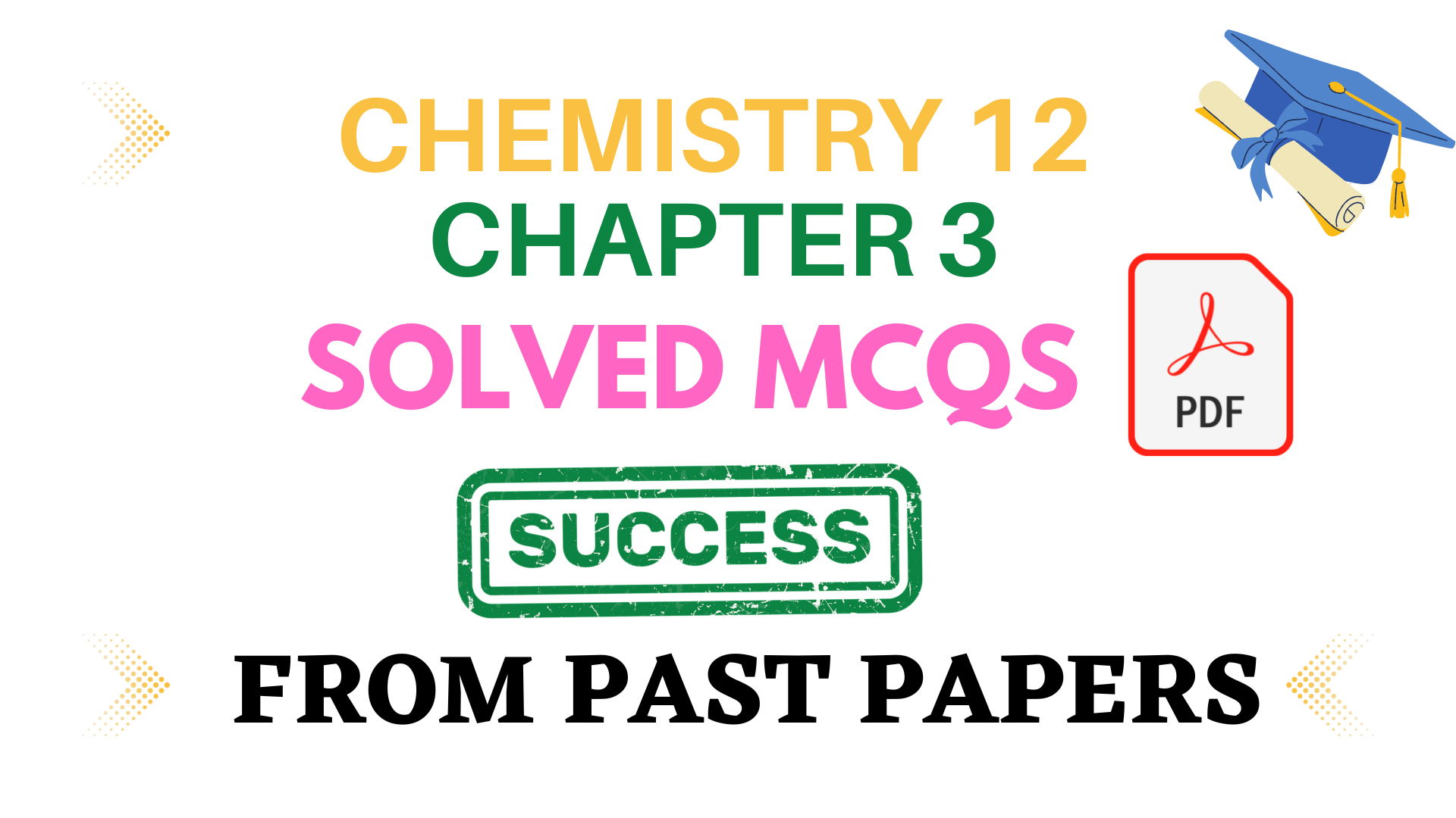 2nd year chemistry mcqs with answers pdf Chapter 3
