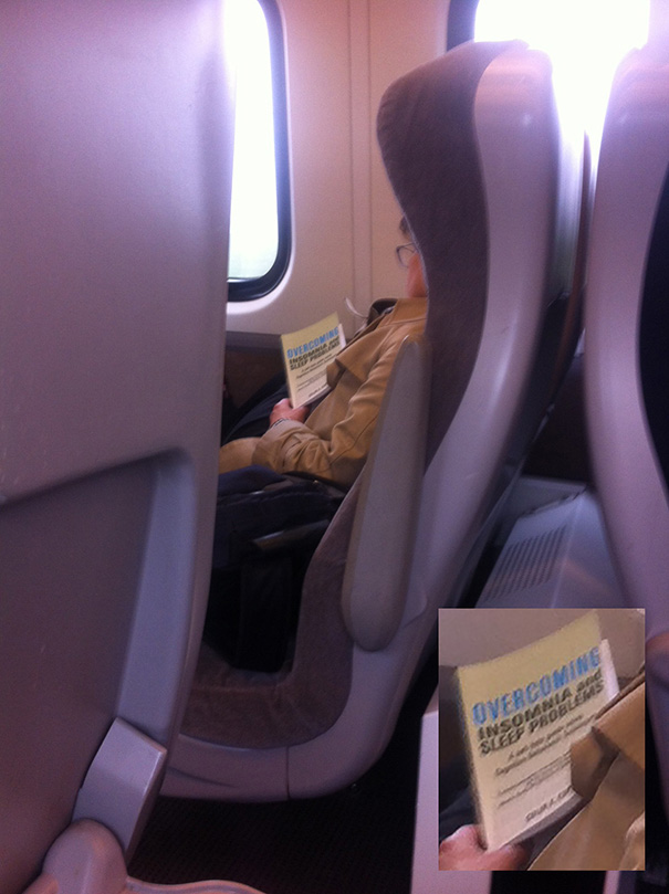 35 Hilarious Pictures Capturing Ironic Moments - Saw This Lady Asleep On The Train Today