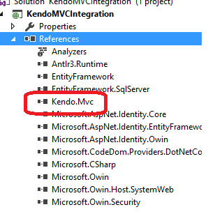 Kendo.Mvc dll in Visual Studio