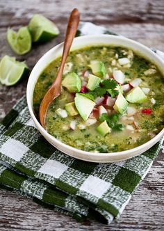 There are many variations on pozole, a traditional hominy-based Mexican stew closely associated with the Pacific-coast state of Guerrero. Anya von Bremzen's version, a green pozole