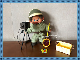 kiki vintage toys monchhichi safari explorateur randonnée 