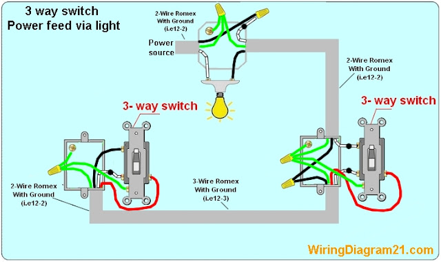 3 Way Switch Wiring Diagram Power At Light - Circuit Diagram Images