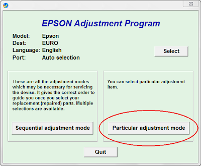 Нажать на particular adjustment mode