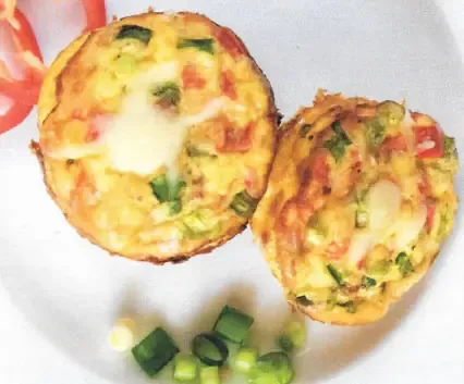 Muffin di frittata al forno con verdure