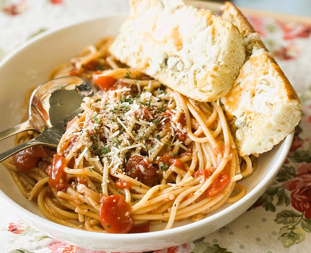 One Pan Spaghetti (small batch)