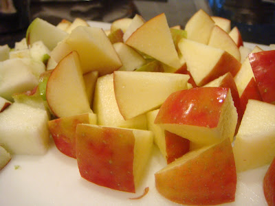 chopped apples