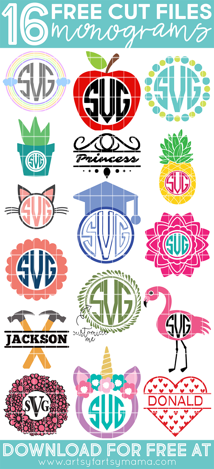 16 Free Monogram Cut Files