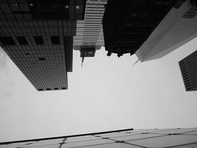 In New York, locals look down, and tourists look up. 