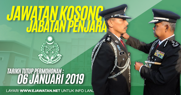 Jawatan Kosong di Jabatan Penjara Malaysia - 06 Januari 