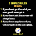 3 Simple Rules In Life 