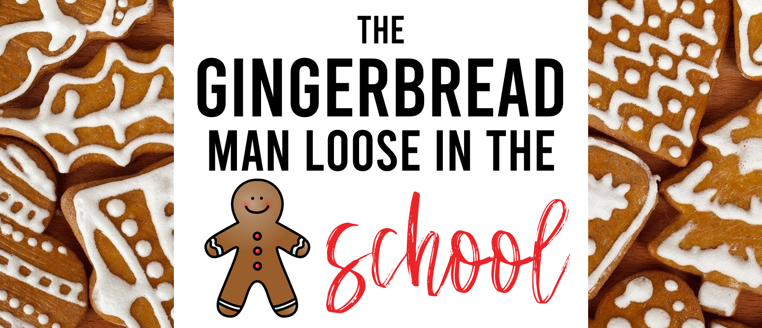 Gingerbread Man Loose in the School book activities unit with literacy printables, reading companion activities, lesson ideas, and a craft for Kindergarten and First Grade