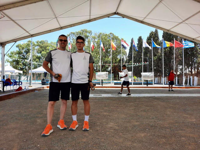 Ja han arribat a Oran els atletes de Petanca. Frederic Breton i Jon Fortes i el seu coach Jacques Vannereau.  @cojm2022 #oran2022 #oran_au_coeur #JMOran2022 #وهرانفيالقلب #Oran_au_coeur #andorra #andorre🇦🇩 #jocsdelmediterrani