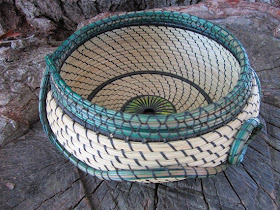 basket made from sweetgrass and pine needles