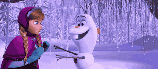 Animasi gambar Anna dan Olaf Frozen