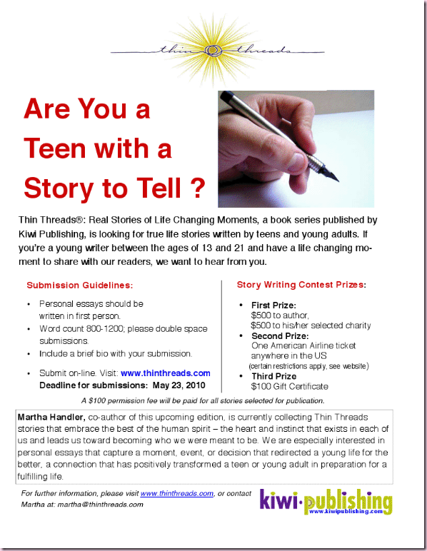 a teen with a story