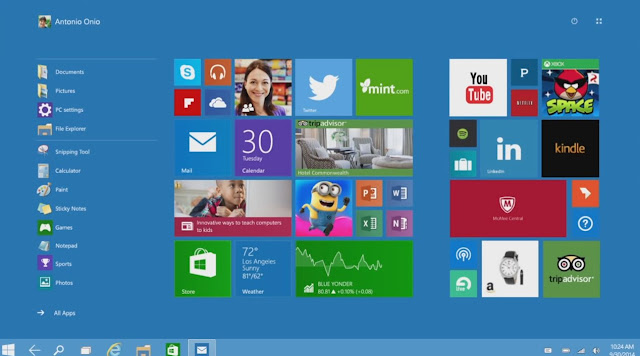 Windows 10 Graphic Interface 