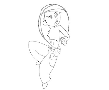 #3 Kim Possible Coloring Page