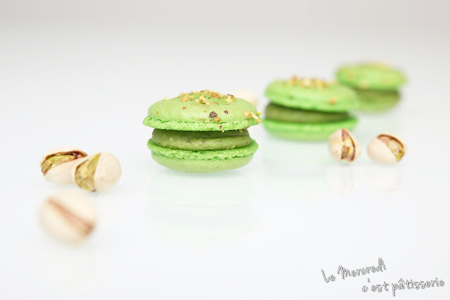 Macarons à la pistache et à la vanille