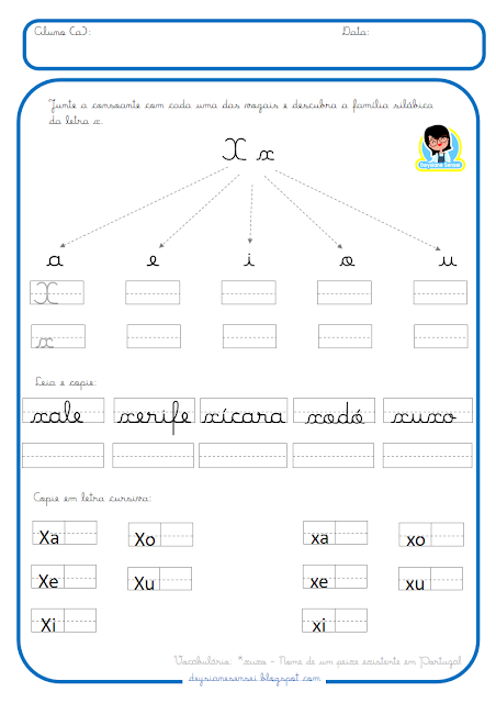 xa xe xi xo xu para imprimir Desperte o interesse das crianças pela escrita cursiva com nossas atividades atualizadas da família silábica em letra cursiva. Imprima estas tarefinhas e proporcione uma maneira divertida e educativa de praticar a escrita cursiva em casa ou na escola.  Prepare-se para uma jornada emocionante de aprendizado com nossas atividades atualizadas da família silábica em letra cursiva. Com opções de impressão de B a Z, essas tarefas oferecem uma oportunidade valiosa para as crianças do pré-escolar aprimorarem suas habilidades de escrita.