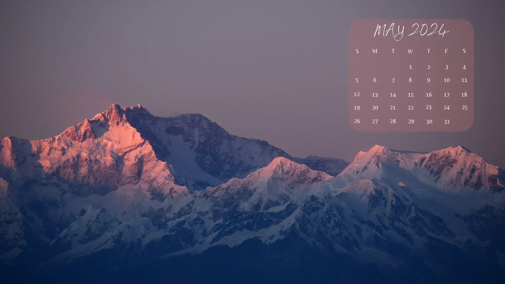 May 2024 Nature Calendar Wallpaper