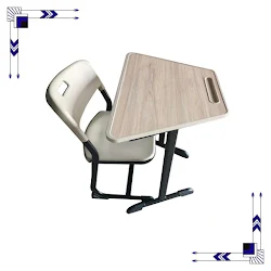 Meja Kursi Sekolah Besi Ergonomis Tahan Karat 40 Adam
